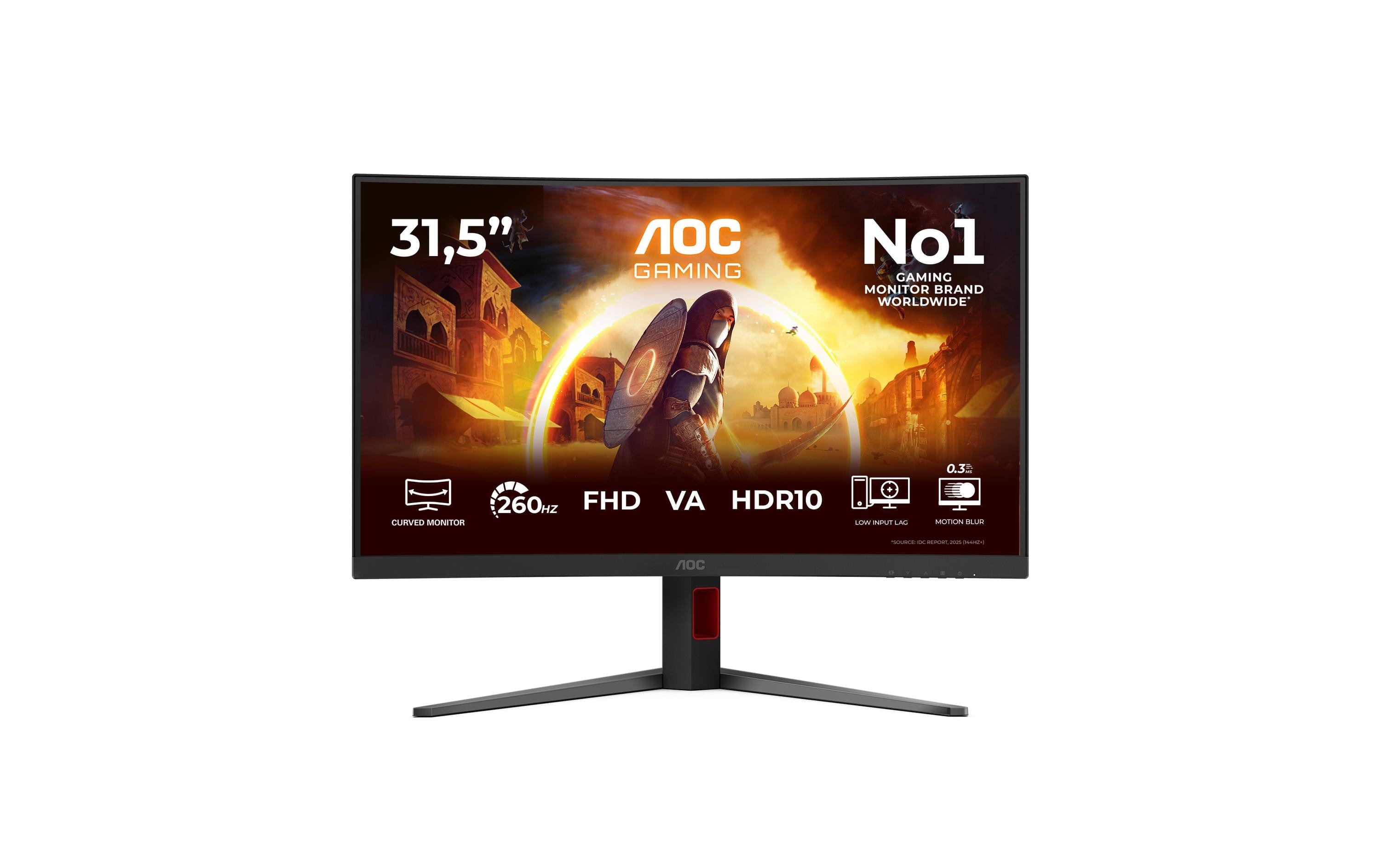 AOC C32G4Z – 31,5" Curved 1500R, 1920 × 1080 (Full HD), VA, 260 Hz