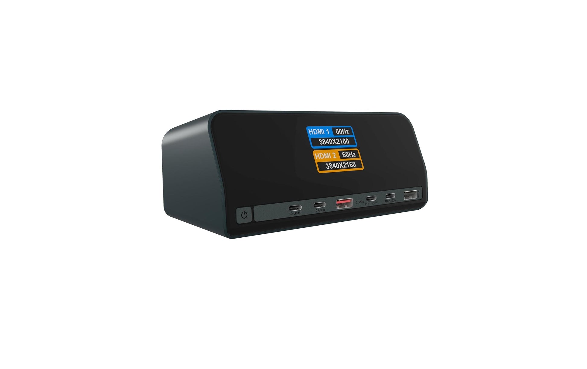 RaidSonic ICY BOX IB-DK2300-CH Dockingstation – USB-C, 2× HDMI, 6× USB (1× USB 2.0), 160 W PD, GbE