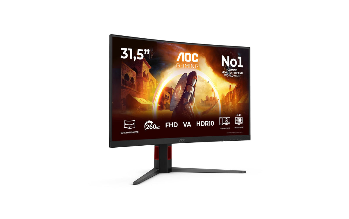 AOC C32G4Z – 31,5" Curved 1500R, 1920 × 1080 (Full HD), VA, 260 Hz