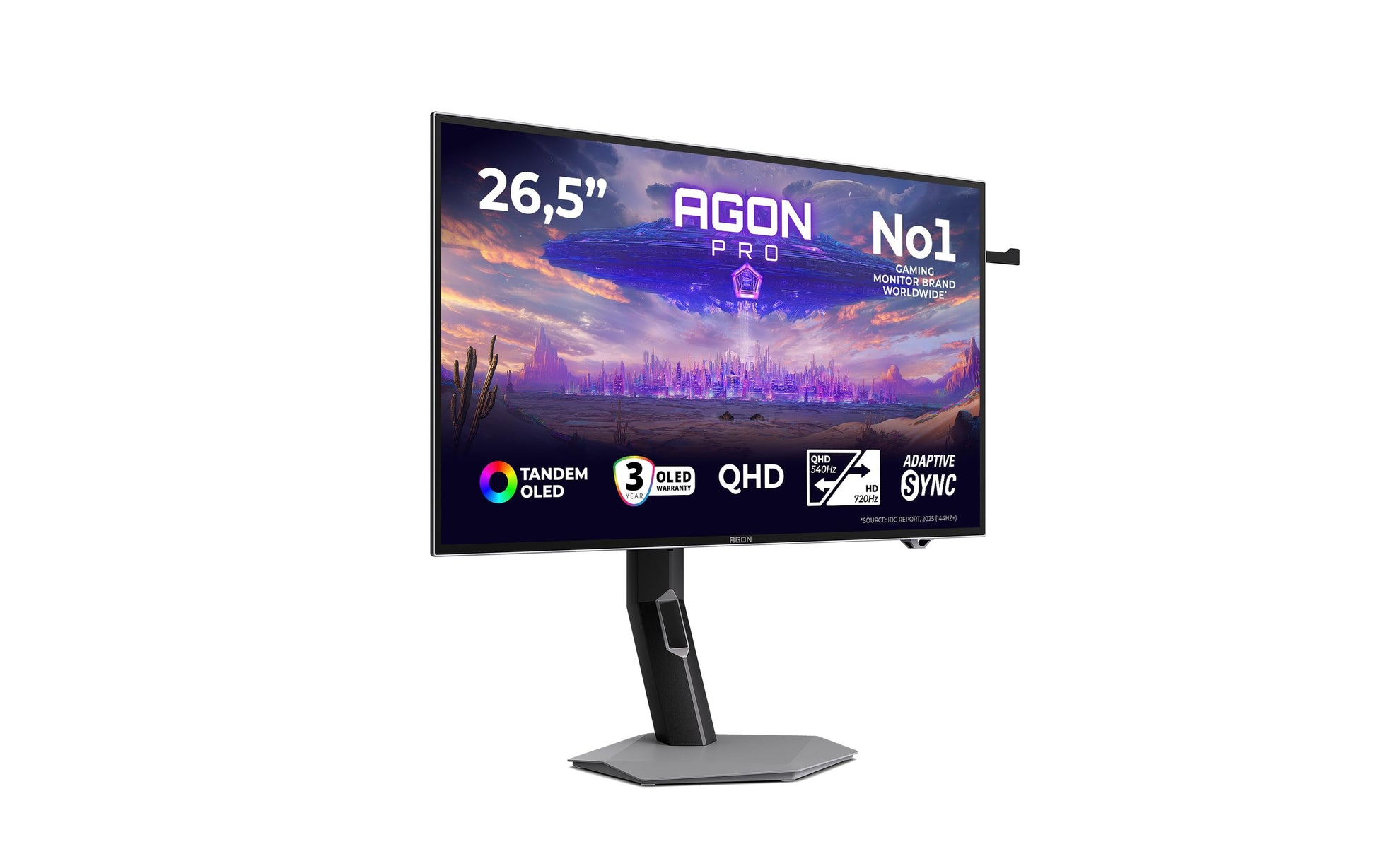 AOC AGP277QKDC – 26,5", 2560 × 1440 (WQHD), OLED, 720 Hz, USB-C 65 W, KVM