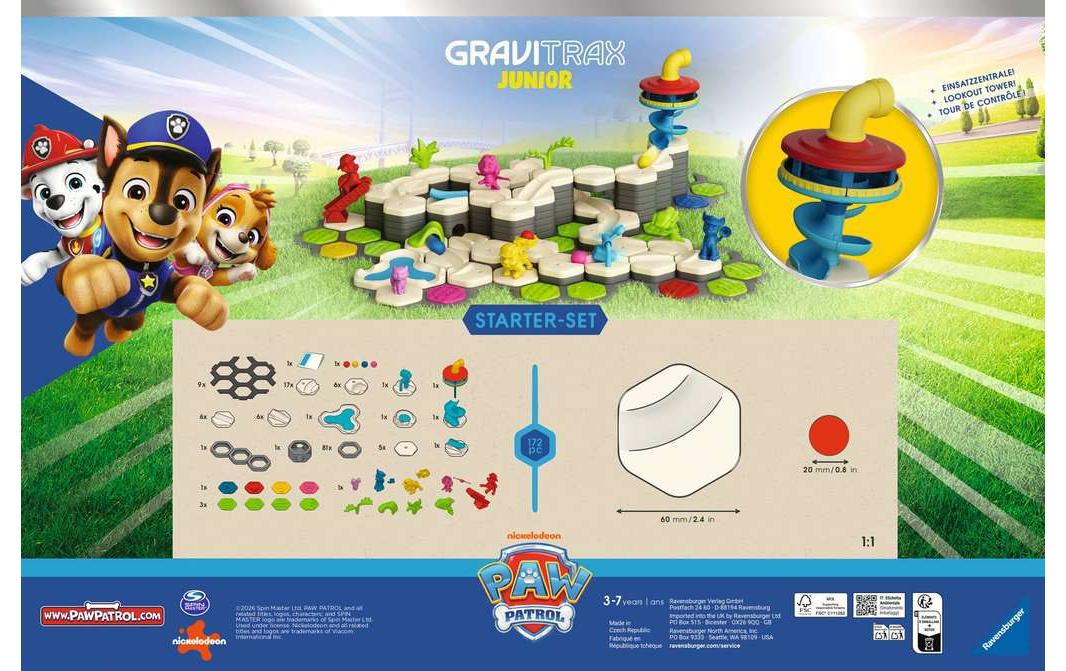 Ravensburger GraviTrax Junior Kugelbahn-Set – PAW Patrol – für GraviTrax Junior – 172-teilig – ab 3 Jahren
