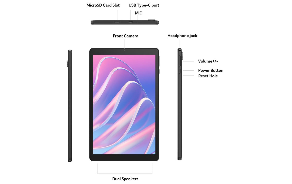 Acer Iconia A8 A333 – 8", 64 GB, 4 GB RAM, Wi‑Fi, Schwarz