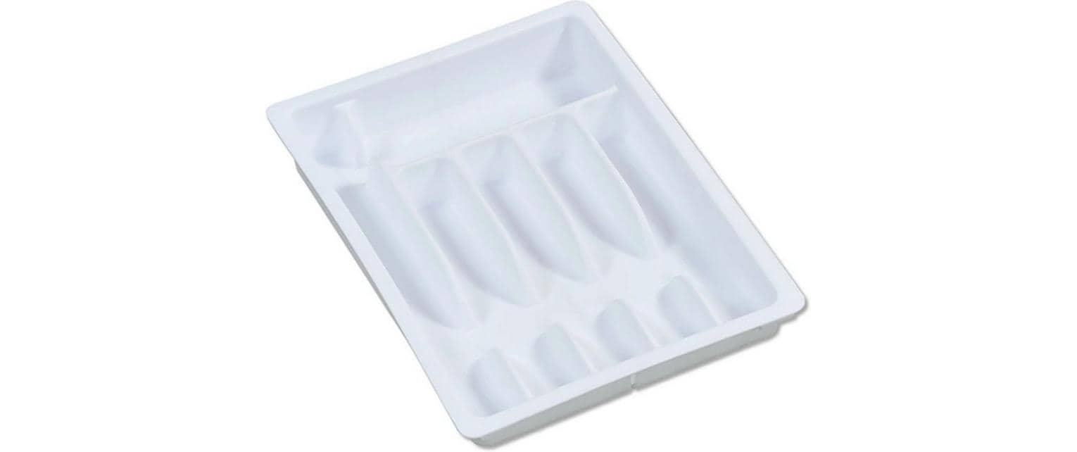 Kesper Besteckkasten, ausziehbar 29–50 cm, Polypropylen (PP), weiss