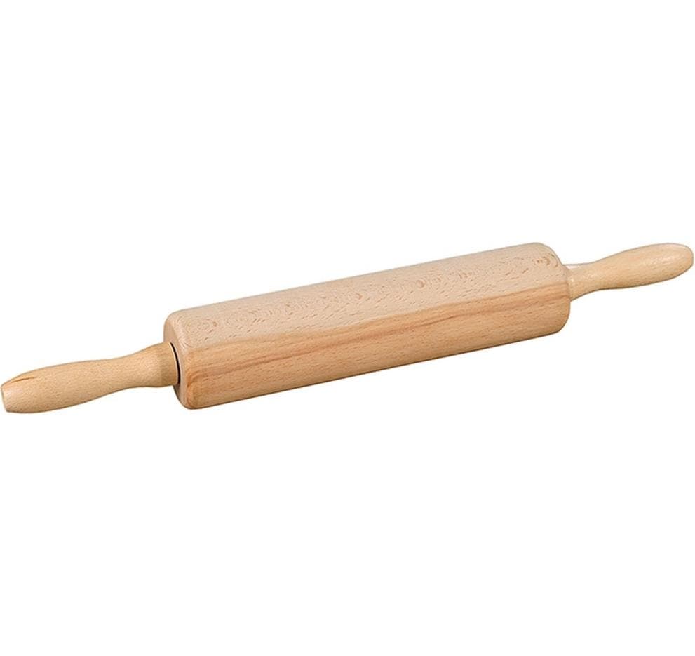 Kesper Teigrolle 44 cm, Walze Ø 6,3 × 25 cm, Buche/Kunststoff/Metall, Braun