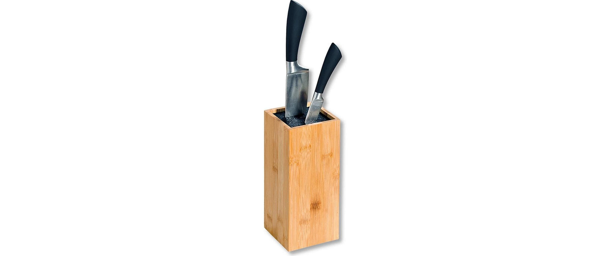 Kesper Messerblock, 10 × 10 × 23 cm, Bambus/Kunststoff, braun