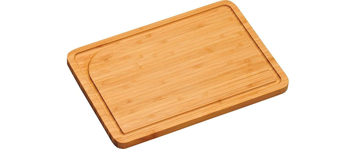 Kesper Schneidebrett 23 × 33 × 1,6 cm, Bambus, mit Saftrille, Braun