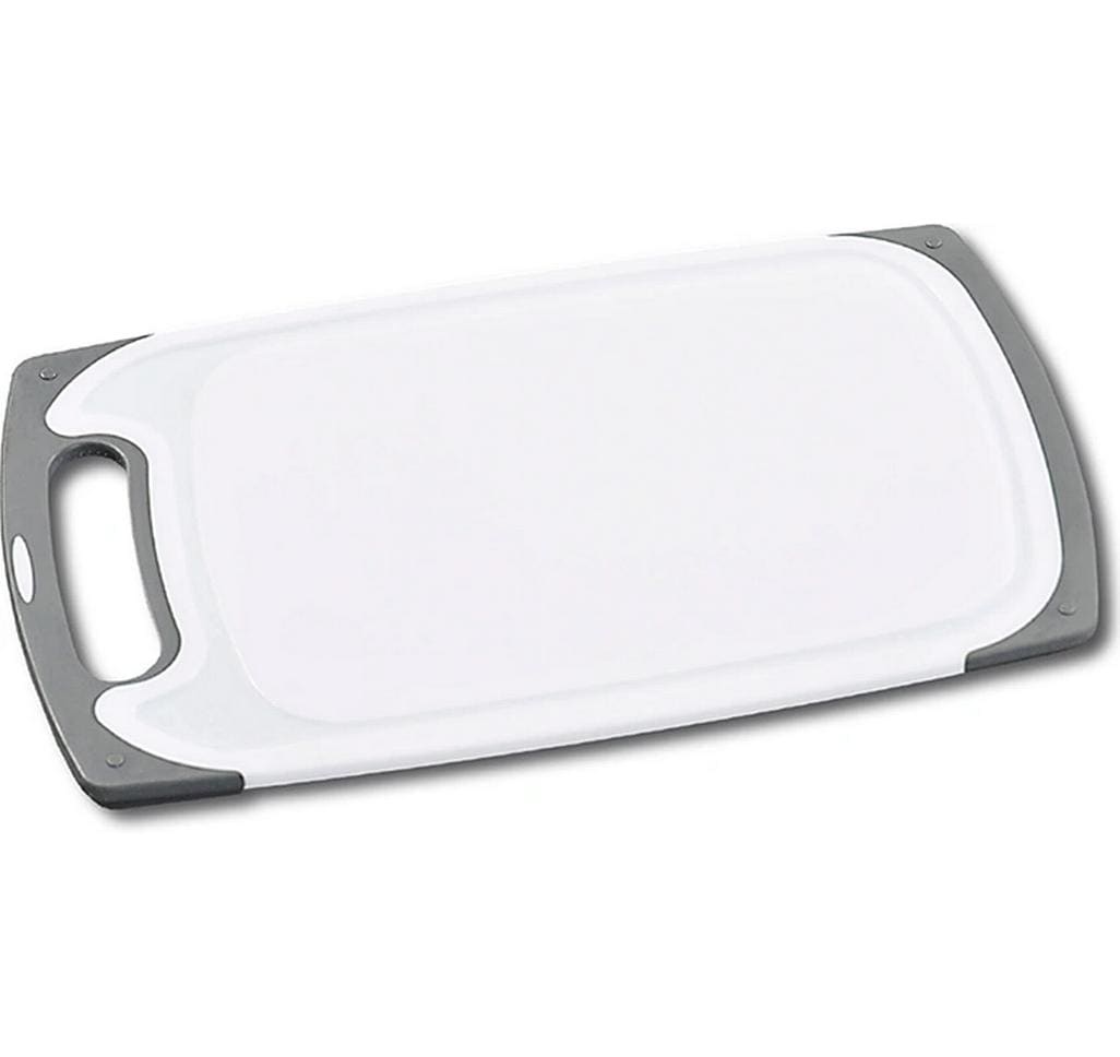 Kesper Schneidebrett 41 × 24,5 × 0,9 cm, Polypropylen (PP)/TPE, Saftrille, Weiss