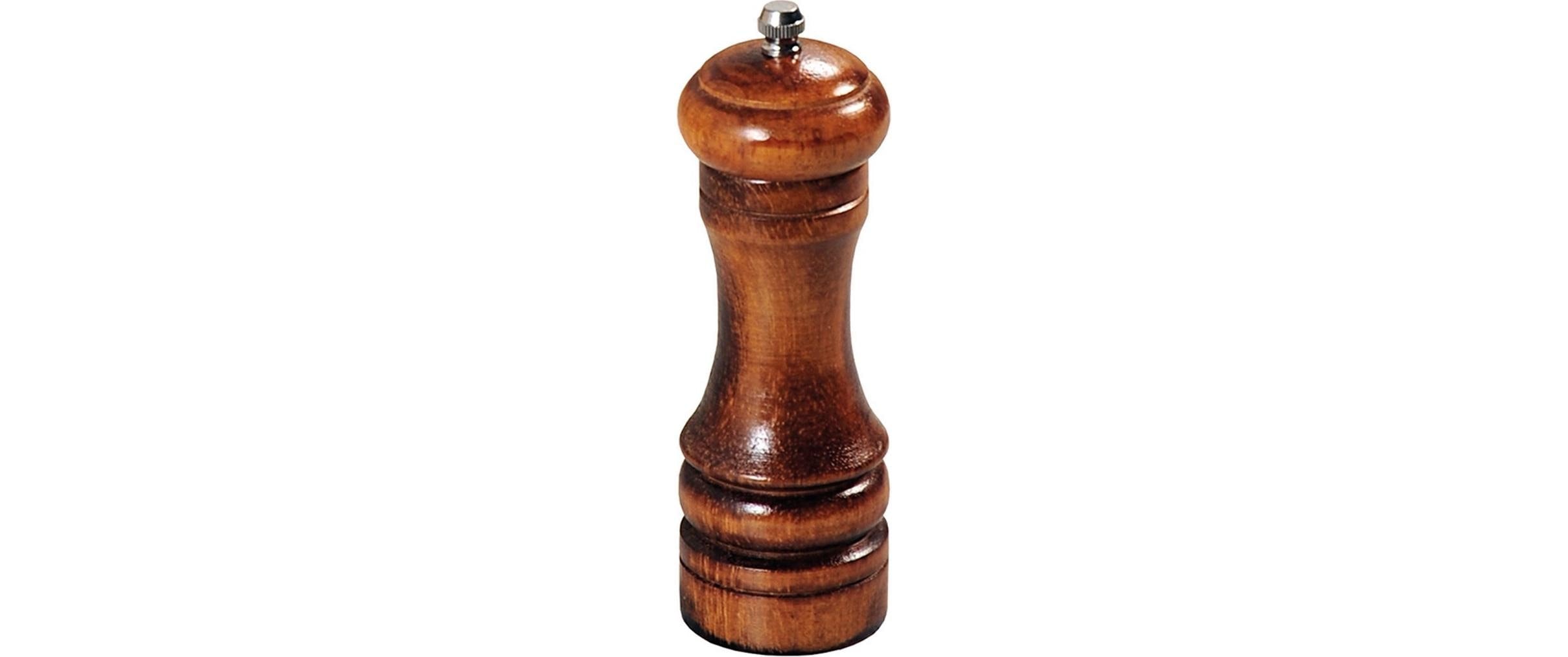 Kesper Salz-/Pfeffermühle Ø 5 × 16,5 cm, Bambus/Keramik, Dunkelbraun