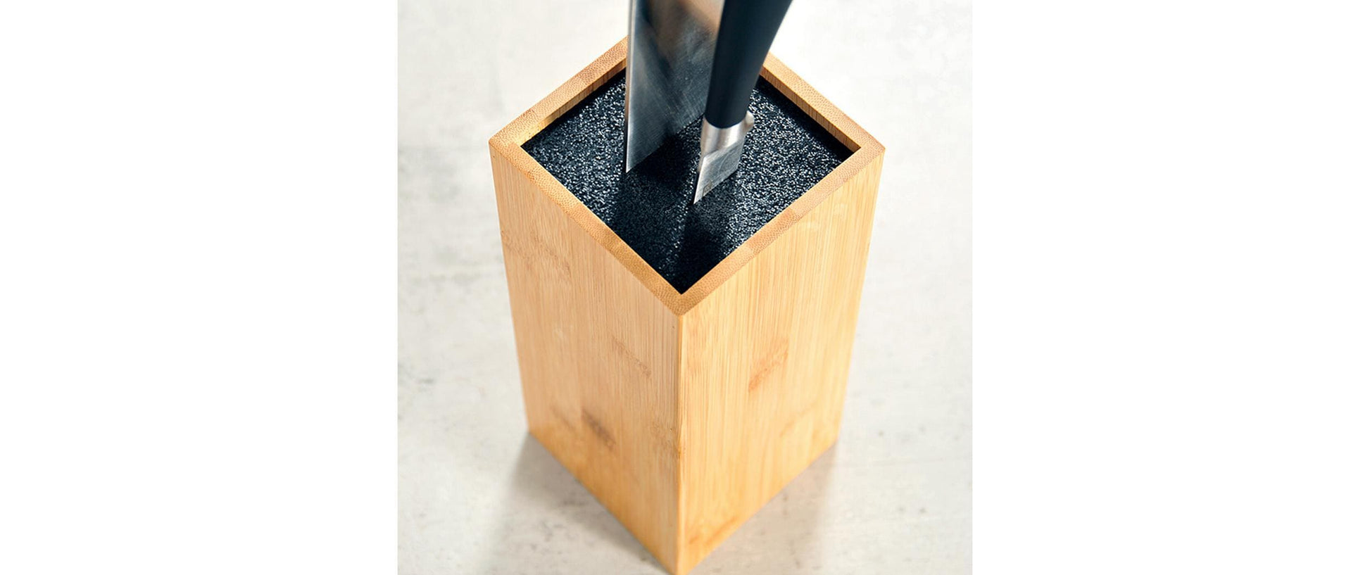 Kesper Messerblock, 10 × 10 × 23 cm, Bambus/Kunststoff, braun