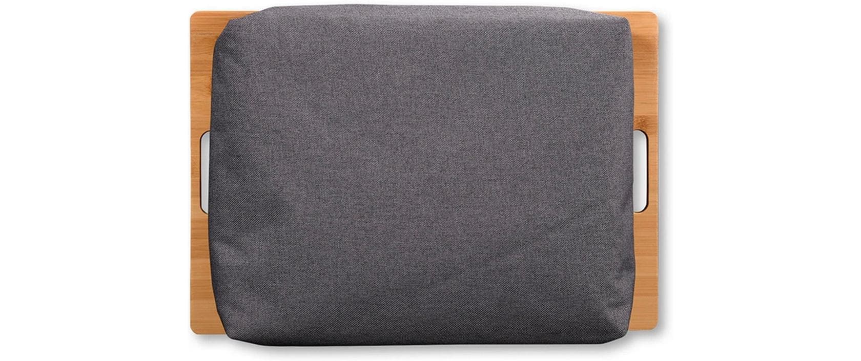 Kesper Knietablett – 31 × 45 × 8 cm, Bambus, Braun, mit Polster