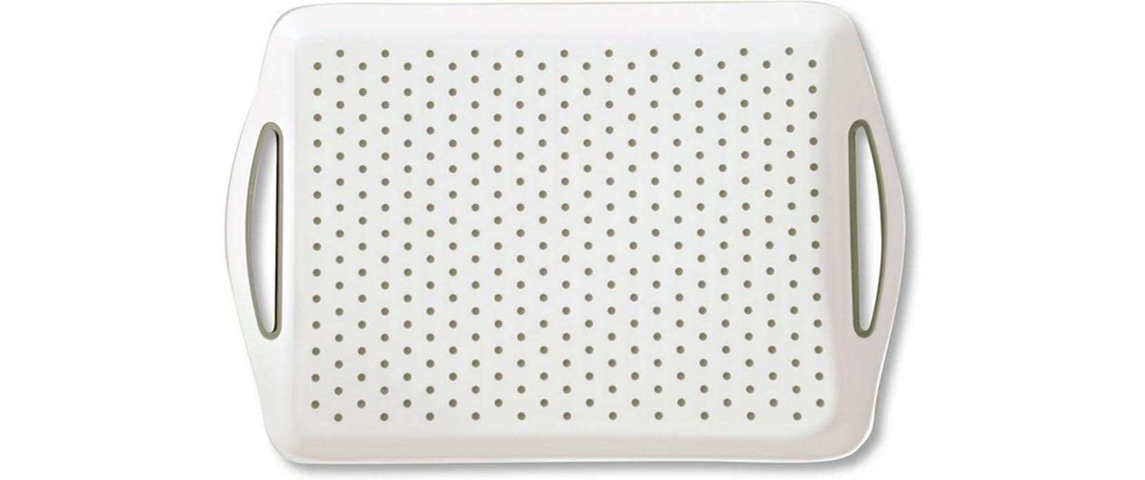 Kesper Serviertablett – 32,0 × 45,5 × 4,5 cm, Kunststoff (PP), Weiss, spülmaschinenfest