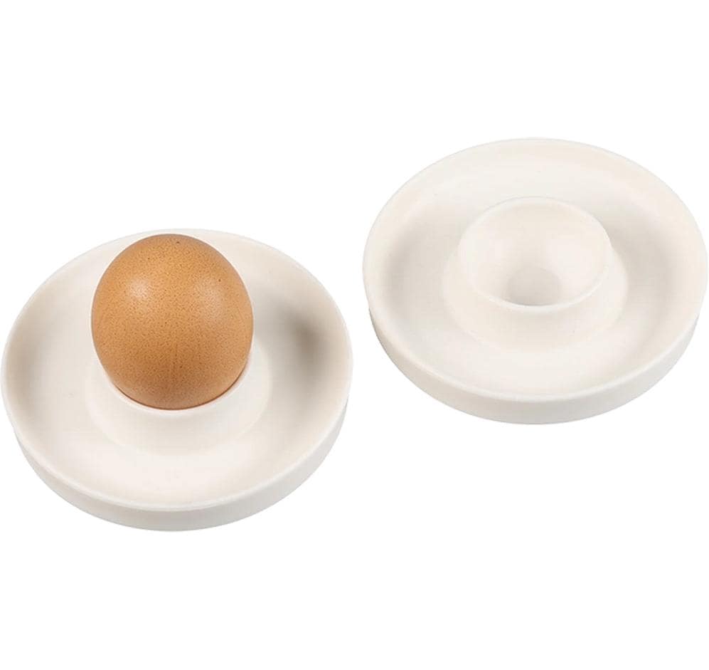 Kesper Eierbecher – 2er Set, Ø 10,0 cm, H 2,0 cm, Kunststoff, Weiss, spülmaschinenfest