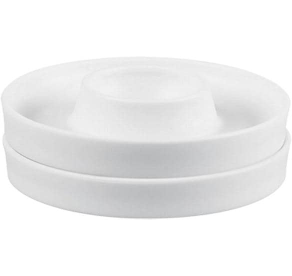 Kesper Eierbecher – 2er Set, Ø 10,0 cm, H 2,0 cm, Kunststoff, Weiss, spülmaschinenfest