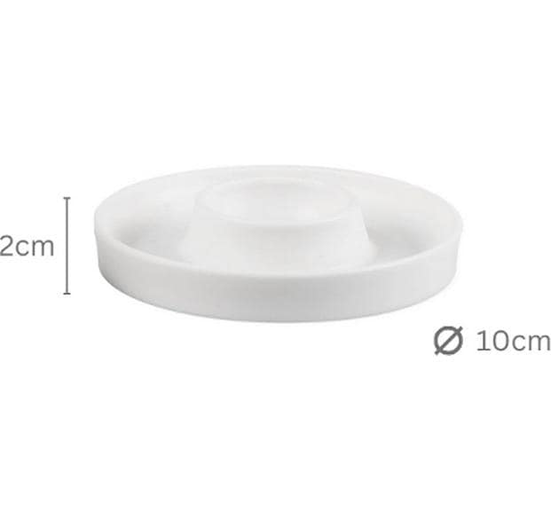 Kesper Eierbecher – 2er Set, Ø 10,0 cm, H 2,0 cm, Kunststoff, Weiss, spülmaschinenfest