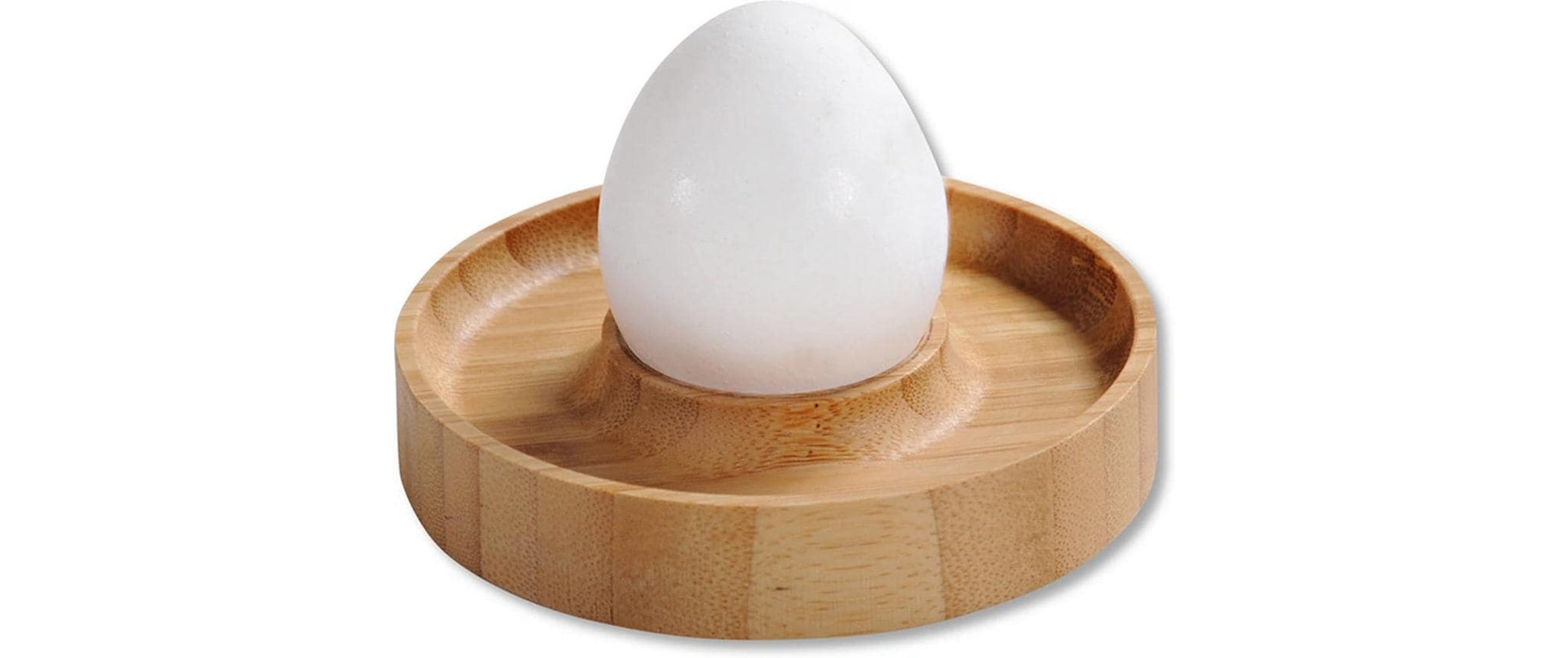 Kesper Eierbecher – 4er Set, Ø 10 cm, Bambus, Braun, spülmaschinenfest
