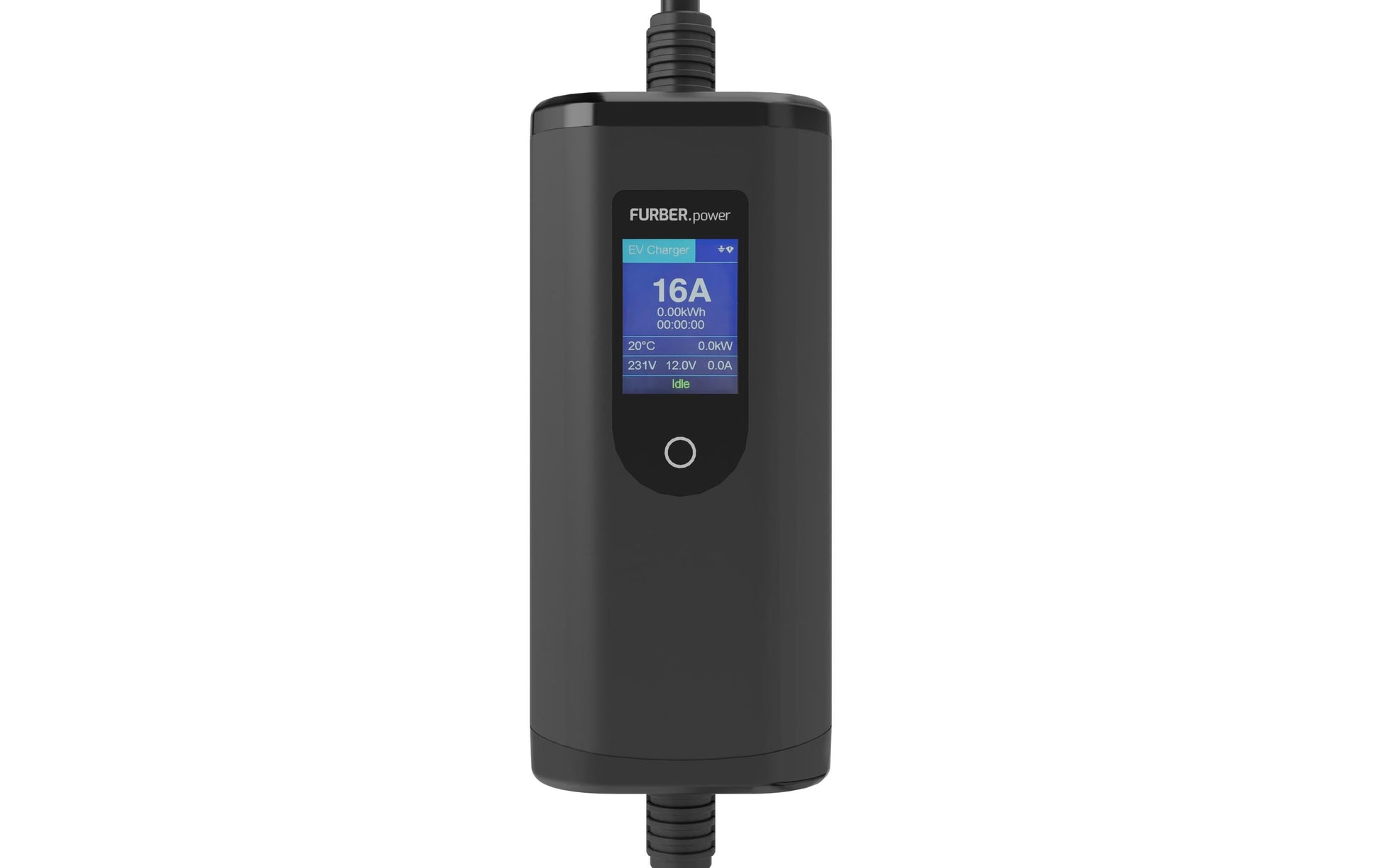 FURBER.power Freyja Reiseladegerät – 3,5 kW, 16 A, Typ 2 5 m, IP65, FI Typ A (DC-Schutz), Bluetooth/WLAN, Ener