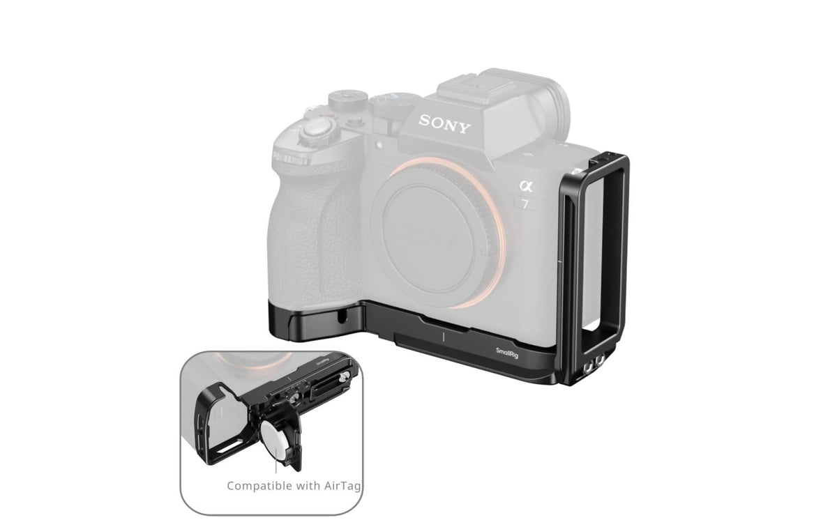 SmallRig L-Montageplatte mit AirTag-Fach – für Sony Alpha 7 V, Sony Alpha 7R V, Sony Alpha 7 IV und weitere