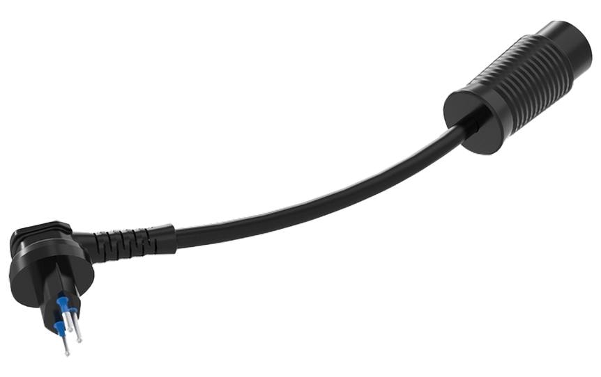 BURY PowerFlash Typ J Steckeradapter Schweiz zu Typ E/F (CEE 7/7) – für Bury PowerFlash System
