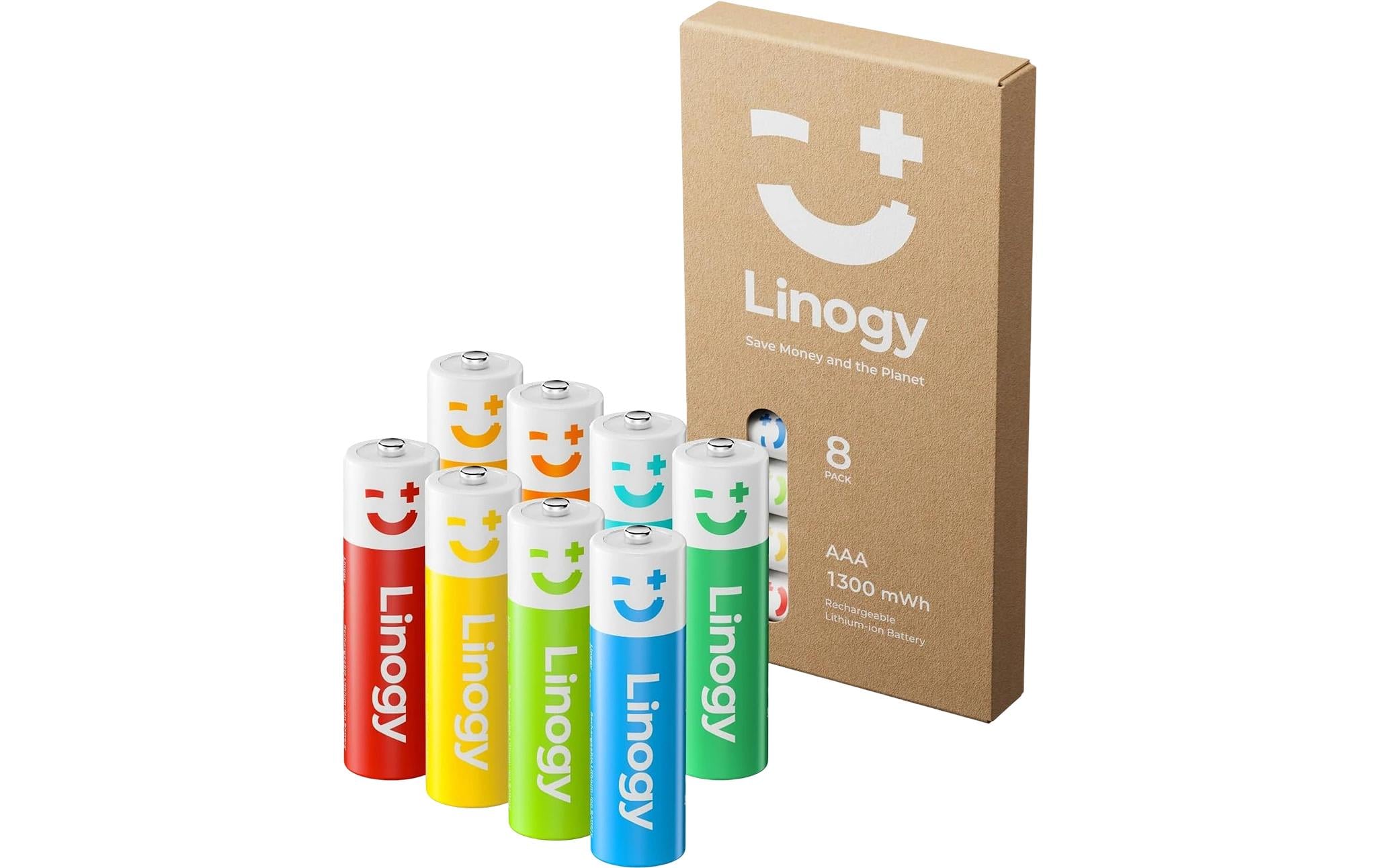 Linogy AAA Akkus, NiMH, 870 mAh, 1,2 V – 8 Stk.