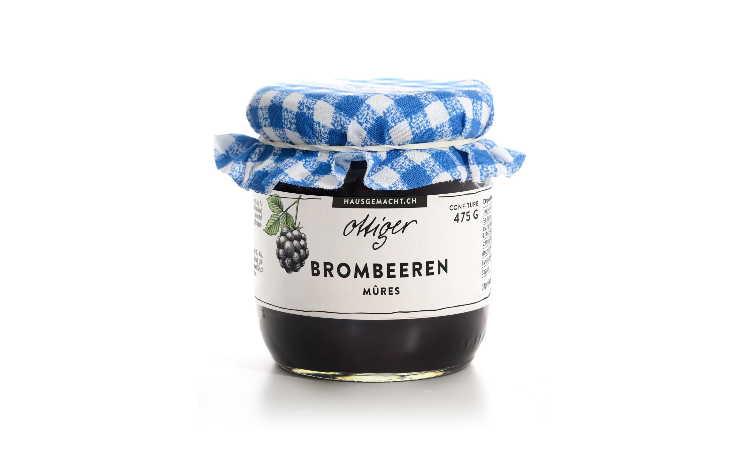 Ottiger Brombeer Konfitüre – glutenfrei, vegan – 475 g