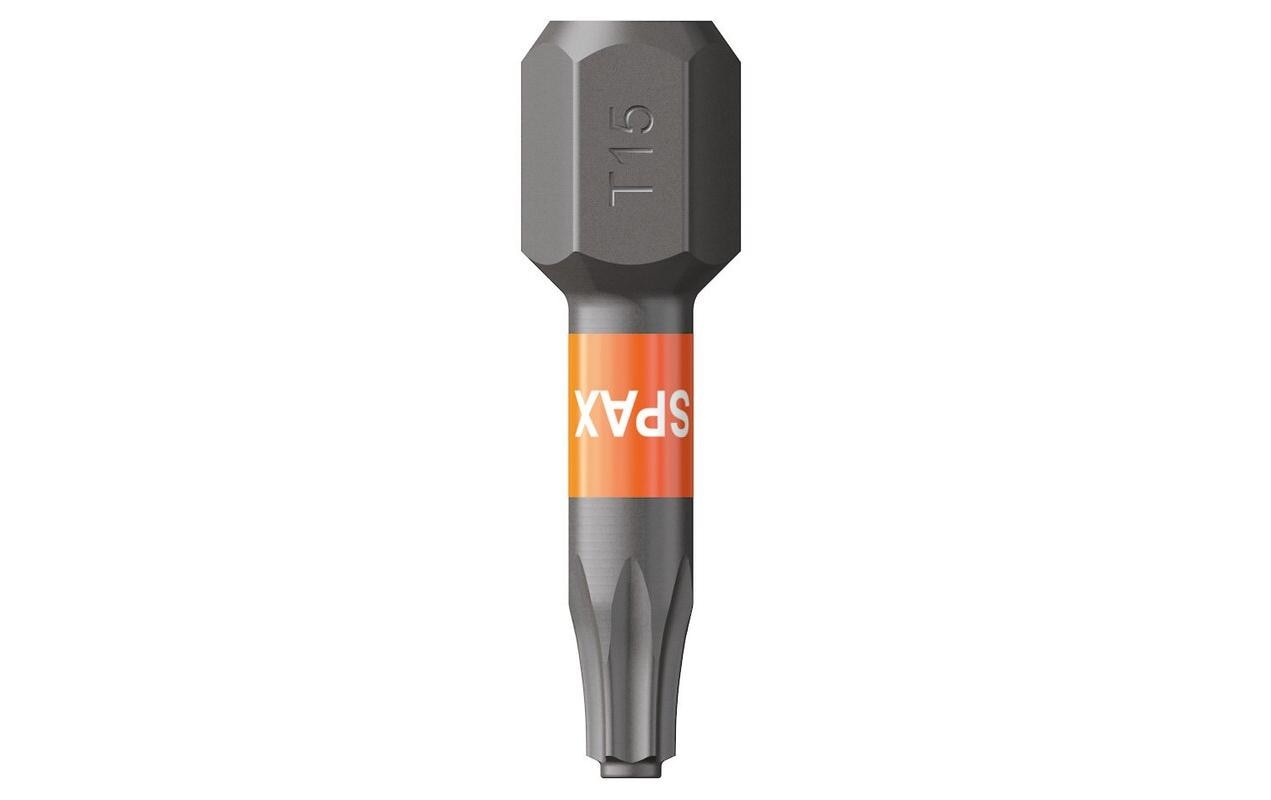 Spax T-STAR PLUS Bit TX15 25 mm Stahl 1/4" Sechskant – für Elektro-, Akku-Schrauber, Bohrmaschinen u. a. – 5 Stk.