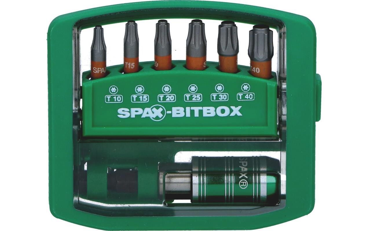 Spax T-STAR PLUS Bohr- & Bit-Set TX10/15/20/25/30/40 1/4" Sechskant – mit Magnet-Bithalter