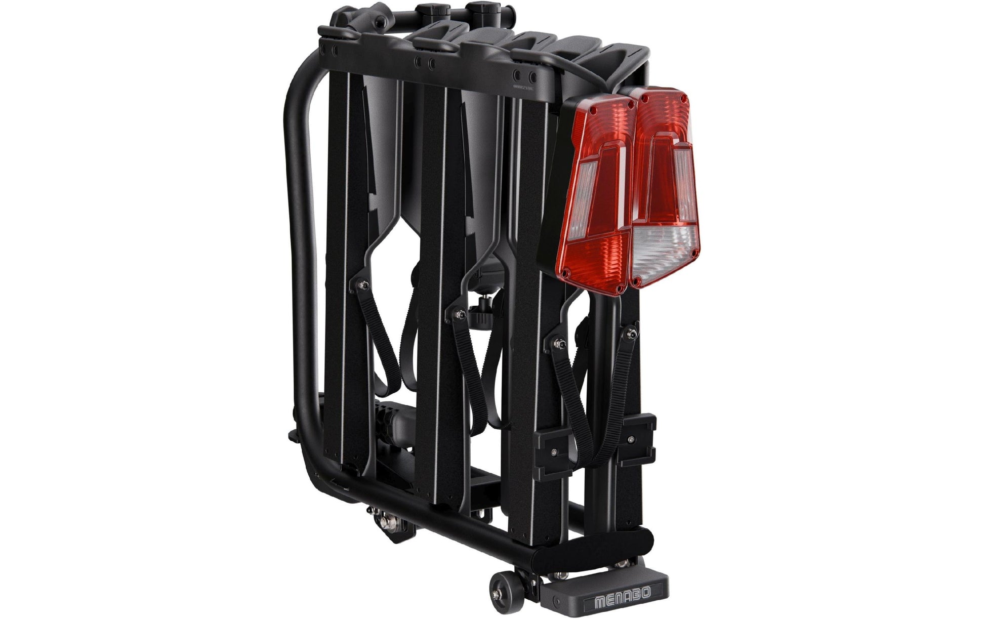 Menabo AHK-Fahrradträger Orbit 3 – für Anhängerkupplung – 3 Fahrräder, bis 70 kg – Schwarz/Silber