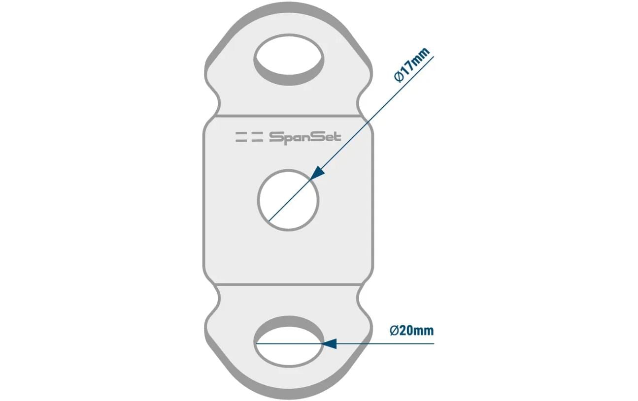 Spanset Duo Personen-Anschlagpunkt – Metall, Silber, 1200 kg