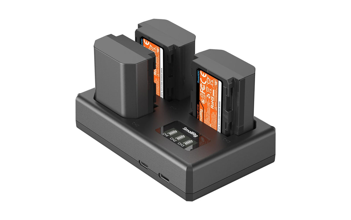 SmallRig 6016 Akkulader/Ladecase – für Sony NP-FZ100 – 3-fach, USB – LCD