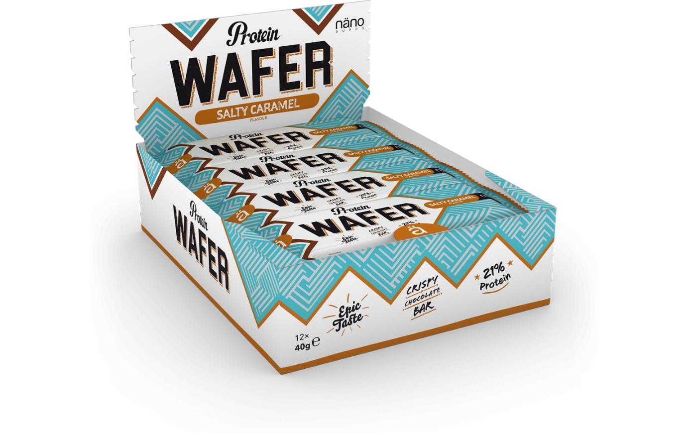 Näno Protein-Waffel – Gesalzenes Karamell – 12 × 40 g