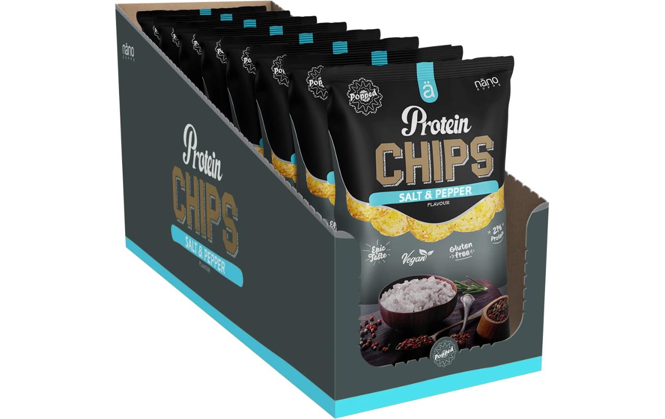 Näno Protein Popped Chips – Salz & Pfeffer, Vegan, Glutenfrei – 40 g