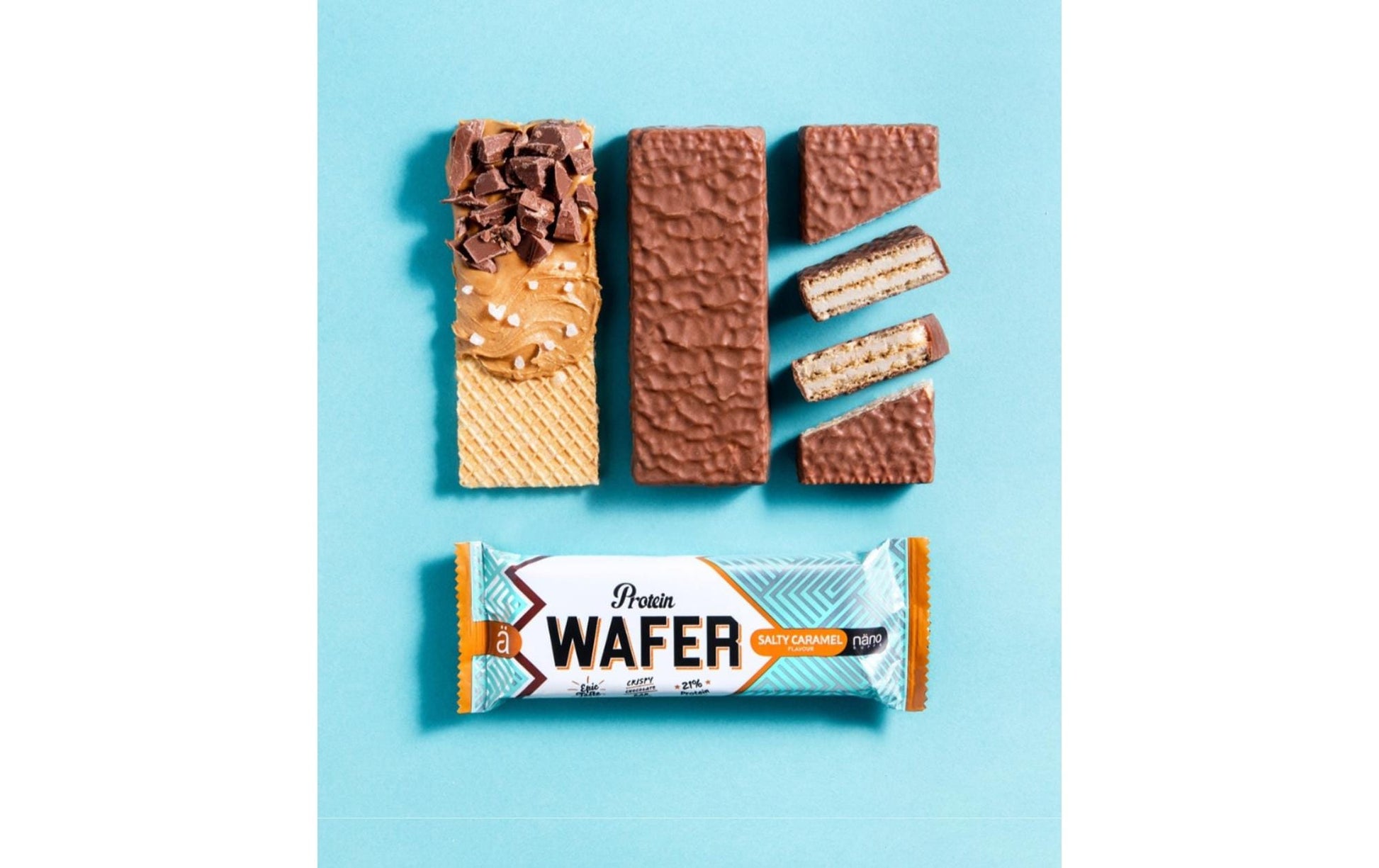 Näno Protein-Waffel – Gesalzenes Karamell – 12 × 40 g