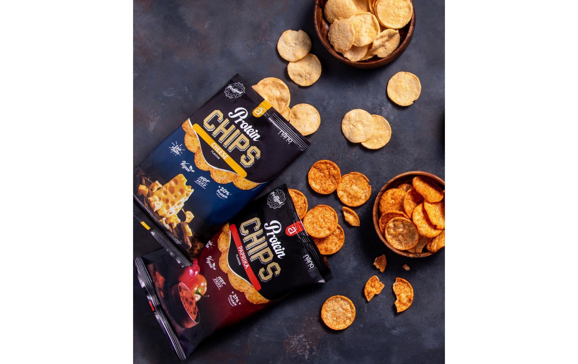 Näno Protein Popped Chips – Salz & Pfeffer, Vegan, Glutenfrei – 40 g