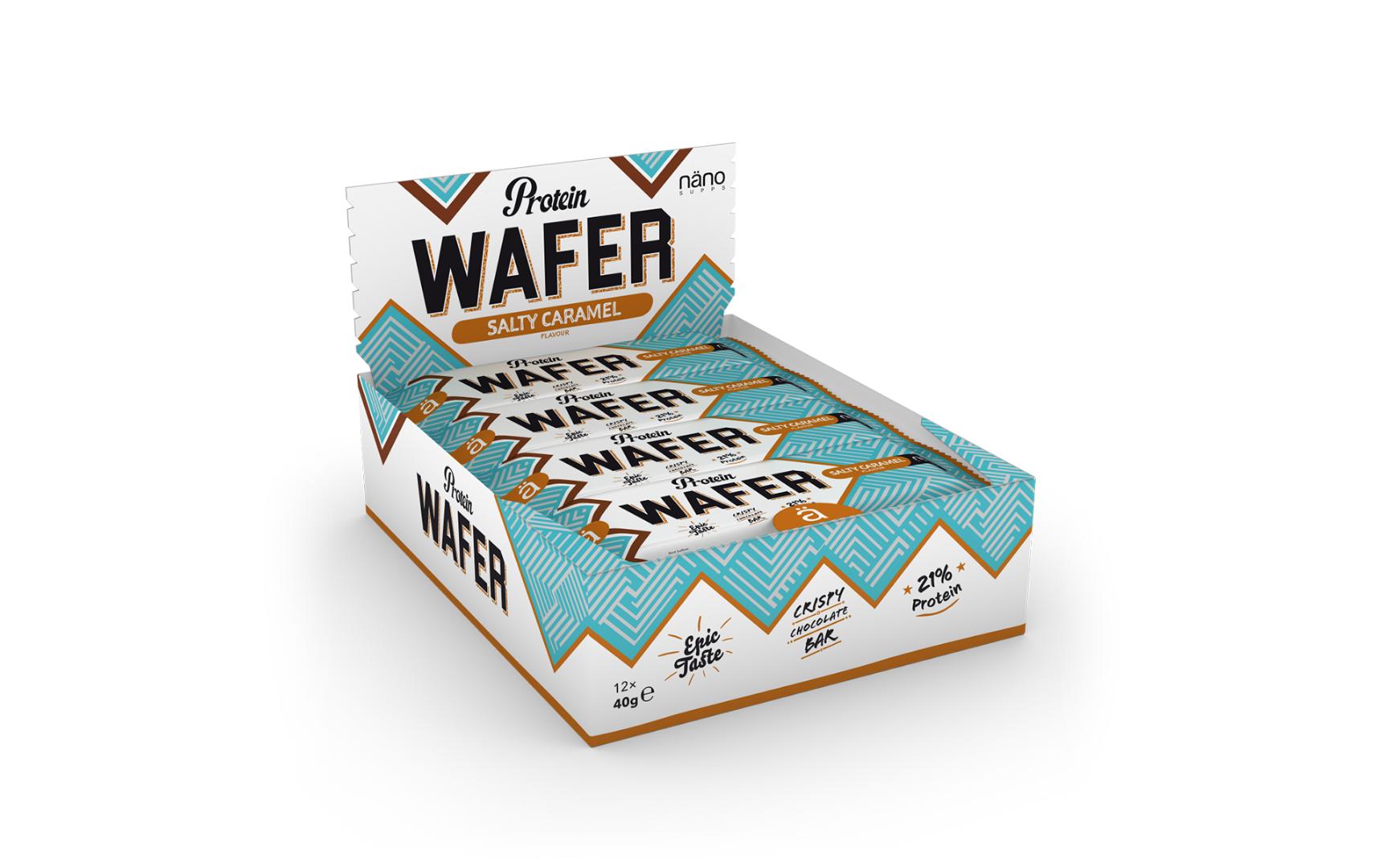 Näno Protein-Waffel – Gesalzenes Karamell – 12 × 40 g