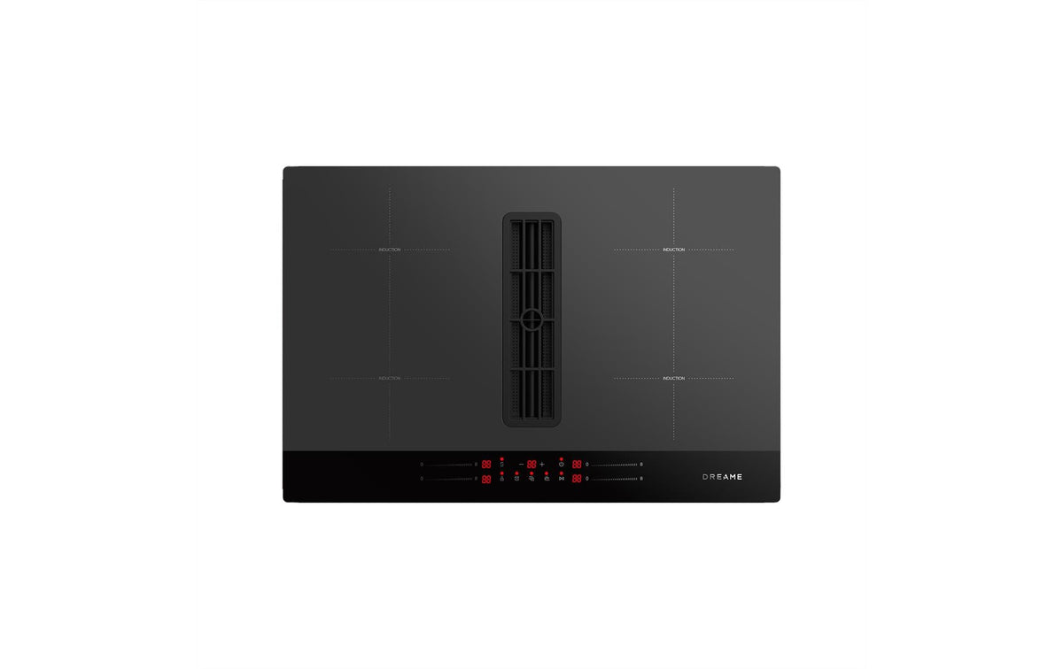 Dreame Kochfeld mit integriertem Dunstabzug VZ40PRO – 77 cm, Induktion, 4 Kochzonen, Touchscreen, aufliegend