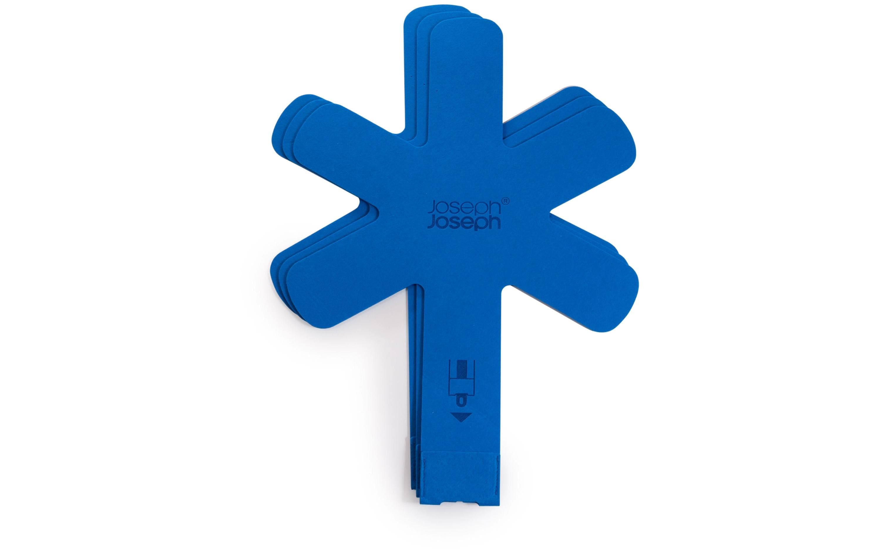 Joseph Joseph – 3-teiliges Pfannenschutz-Set, 34,4 × 2 × 50,5 cm, Filz/Textil, Blau, für Töpfe