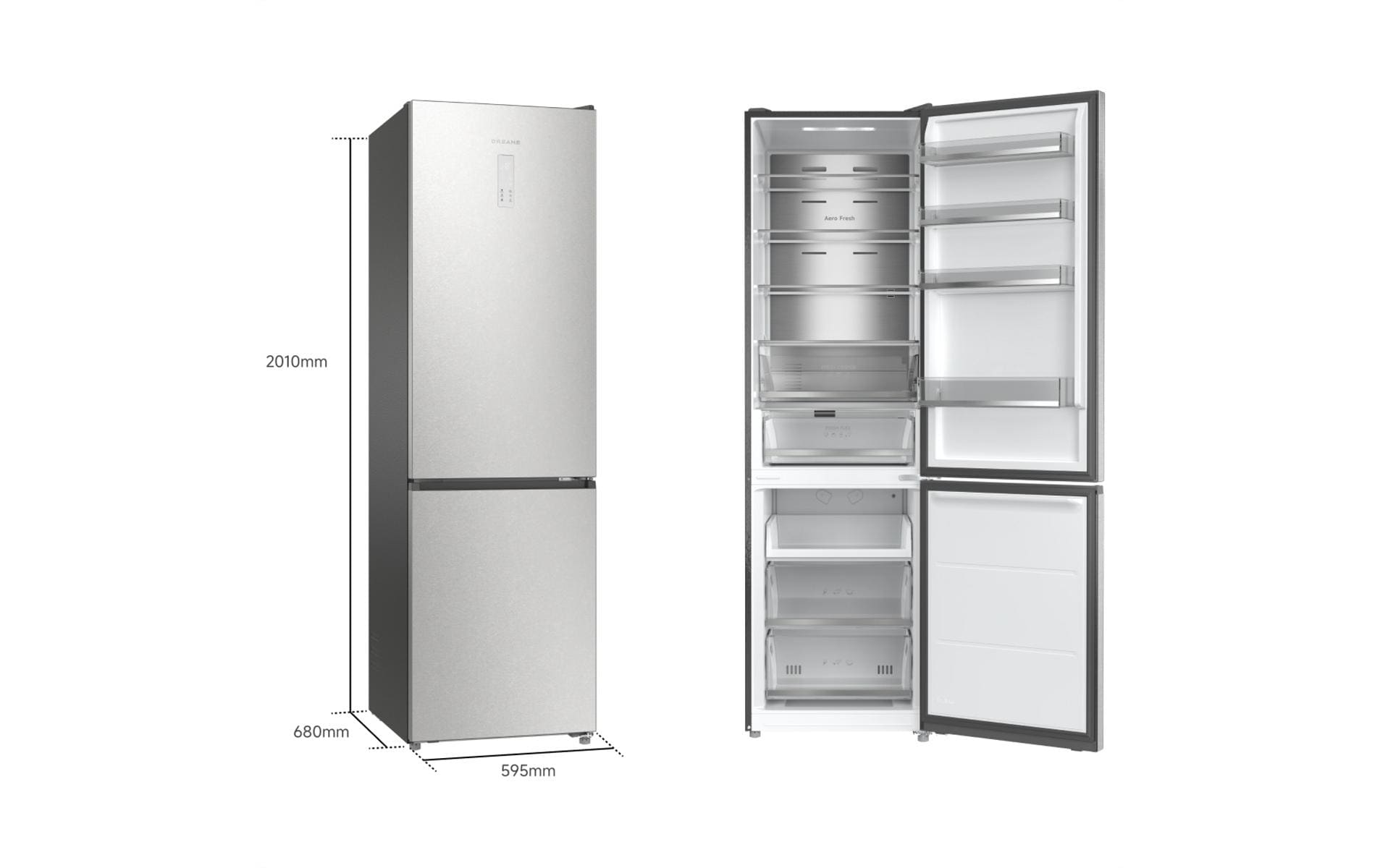 Dreame Kühl-Gefrierkombination DRB450WMBCEU – 456 l, 230 V, Energieeffizienzklasse C, 39 dB
