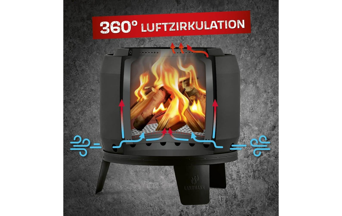 Landmann Feuerkorb – Ø 50 × 57 cm – Stahl, schwarz