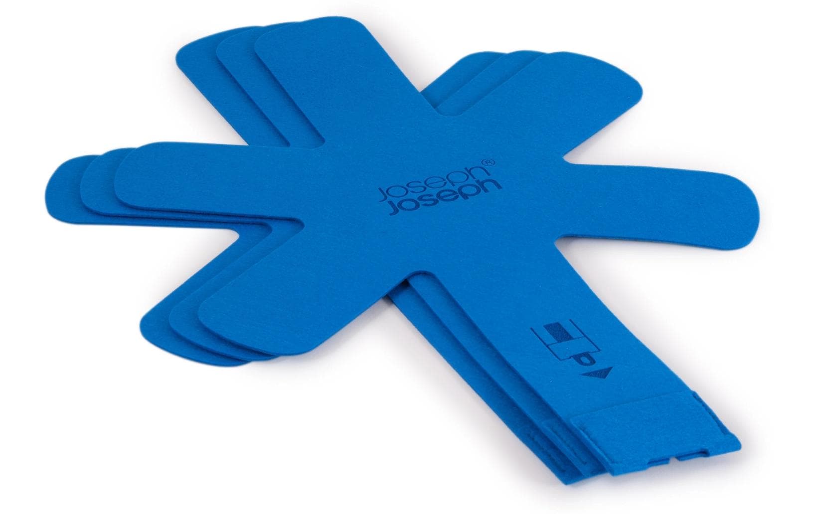 Joseph Joseph – 3-teiliges Pfannenschutz-Set, 34,4 × 2 × 50,5 cm, Filz/Textil, Blau, für Töpfe
