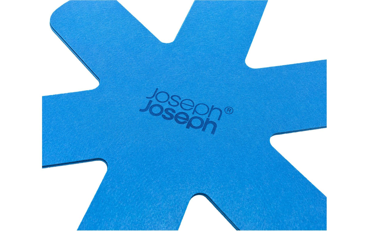 Joseph Joseph – 3-teiliges Pfannenschutz-Set, 34,4 × 2 × 50,5 cm, Filz/Textil, Blau, für Töpfe