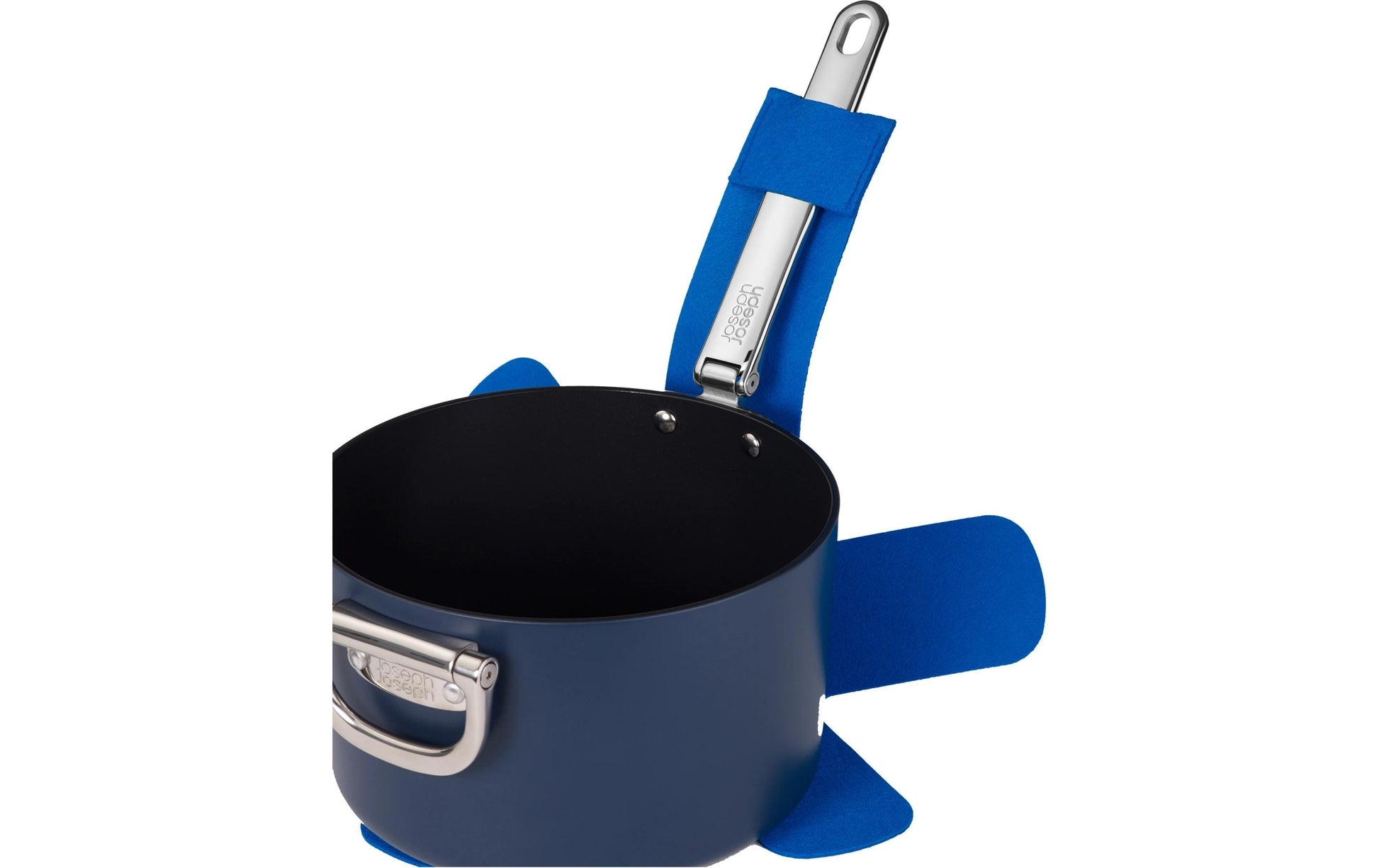 Joseph Joseph – 3-teiliges Pfannenschutz-Set, 34,4 × 2 × 50,5 cm, Filz/Textil, Blau, für Töpfe
