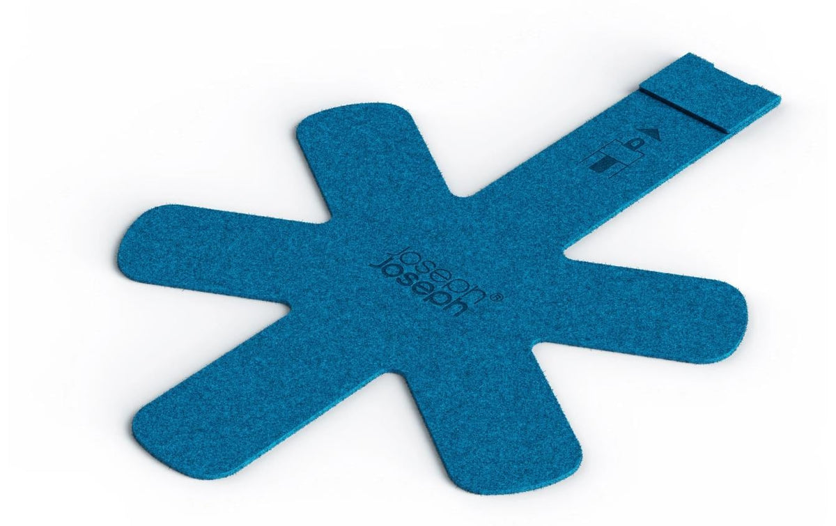 Joseph Joseph – 3-teiliges Pfannenschutz-Set, 34,4 × 2 × 50,5 cm, Filz/Textil, Blau, für Töpfe