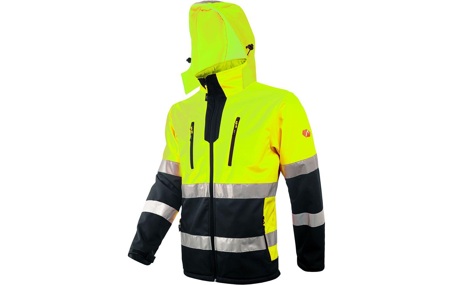 ACE – Softshell-Warnjacke – 3XL – Gelb, Polyester, Klasse 2