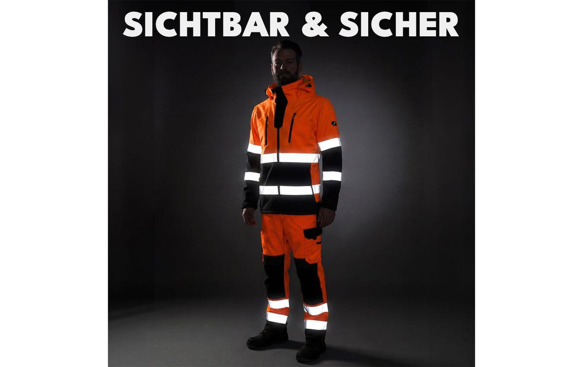 Ace Softshell-Warnjacke, Klasse 2 – Orange, L, Polyester