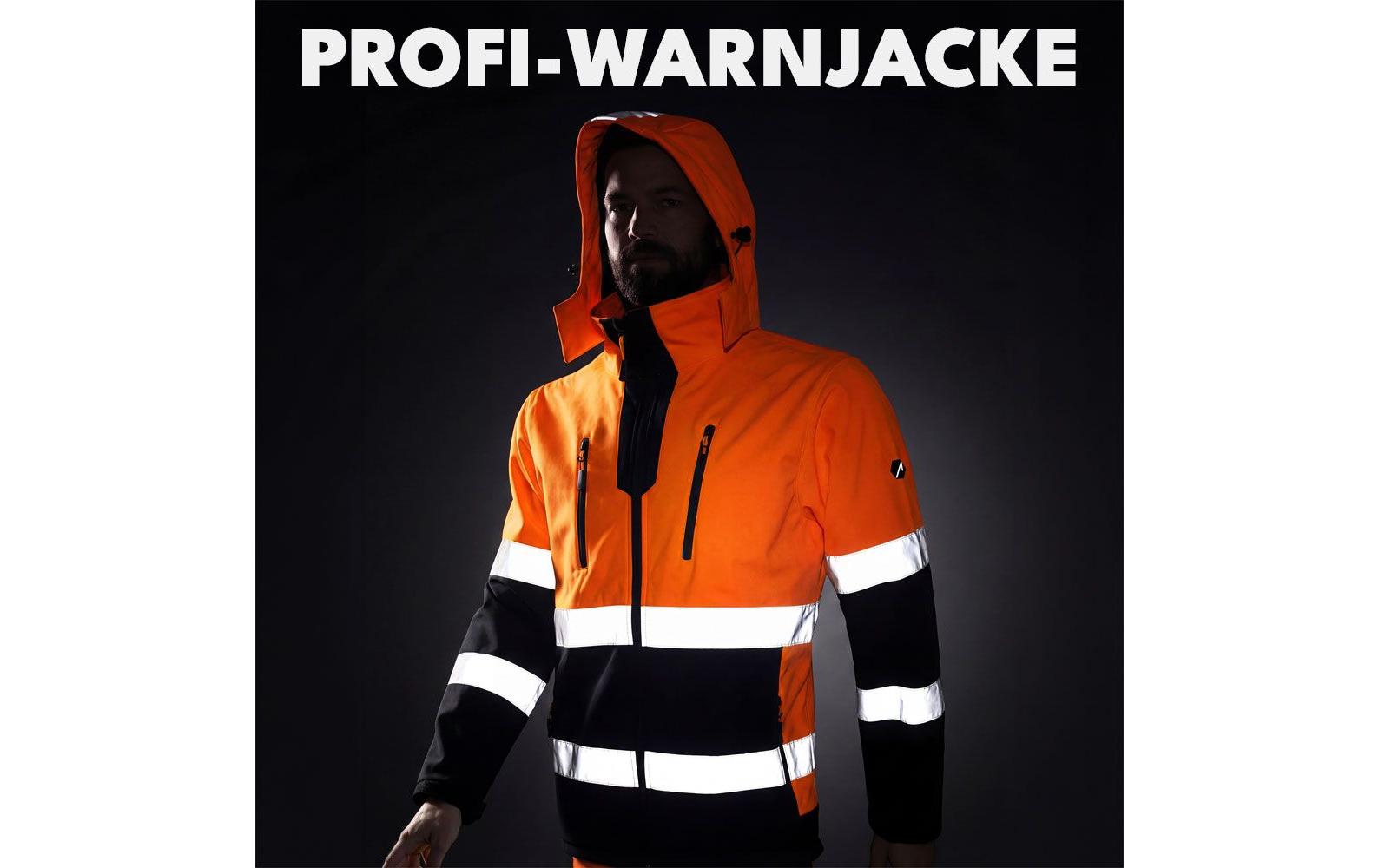 ACE – Softshell-Warnjacke, Klasse 2 – Orange, S – Polyester