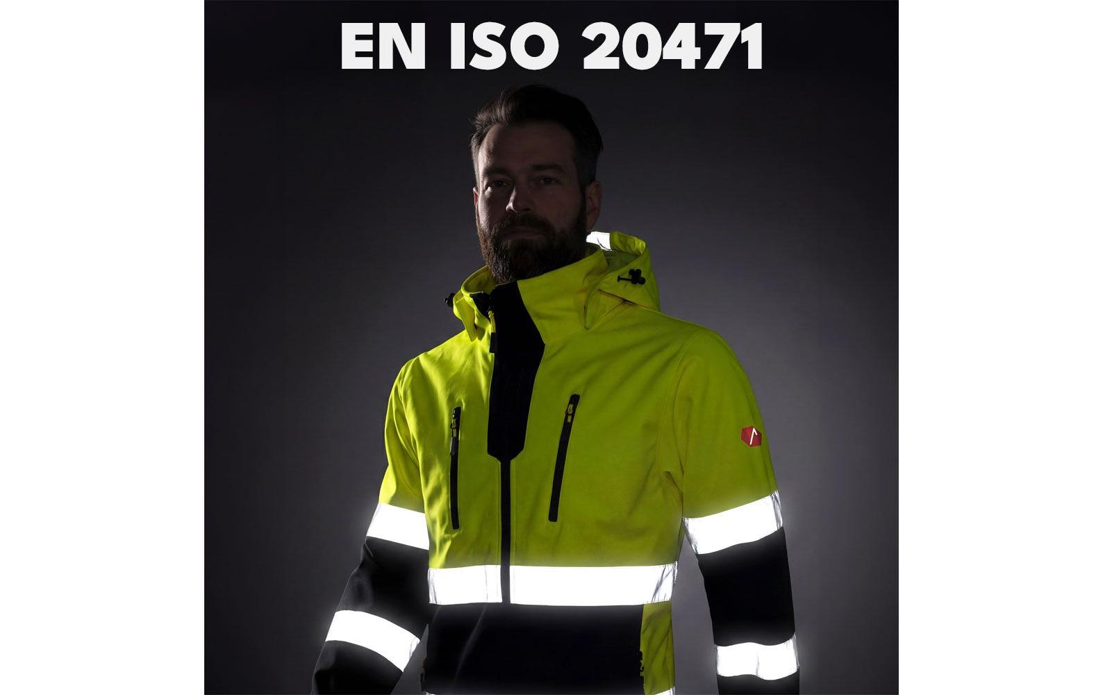 ACE – Softshell-Warnjacke – 3XL – Gelb, Polyester, Klasse 2