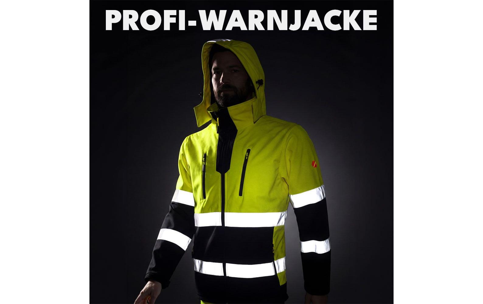 ACE – Softshell-Warnjacke – 3XL – Gelb, Polyester, Klasse 2