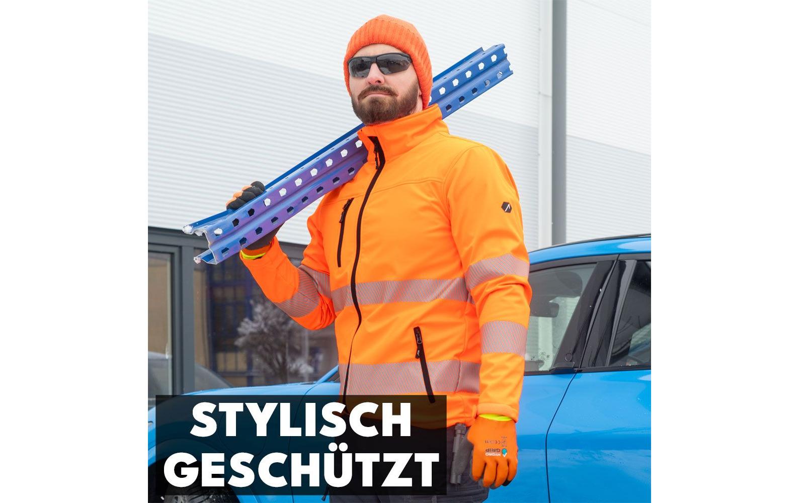 Ace Warnjacke Neon Lite Softshell – 3XL, Klasse 3 – Orange, Polyester, Herren