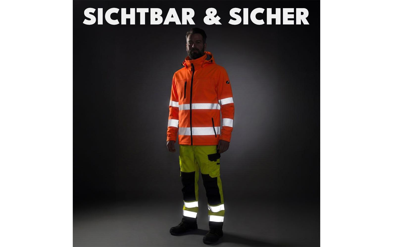 Ace Warnjacke Neon Lite Softshell – 3XL, Klasse 3 – Orange, Polyester, Herren