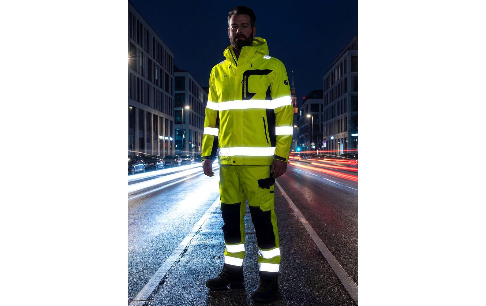ACE – Warnweste – M, Neongelb, Polyester, EN ISO 20471, EN 343